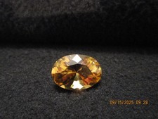 11.15 Natural Citrine Faceted Oval GHI Certified. Beautiful Cut and Color
