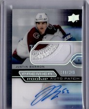 JUSTIN BARRON Premier Rookie Auto Patch 189/249 AR-JB 2021-22 UD Premier  [M133]