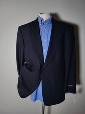 NEW 42R Jhane Barnes Brent Solid Black Wool Blazer Suit Jacket sport Coat