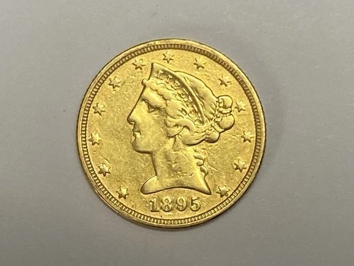 1895 $5 Five Dollar Gold Liberty Head Half Eagle Coin