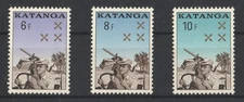 Katanga stamps: OCB/COB 79-81 from 1962 complete set, MH