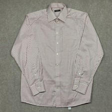 Eton Ganghester Shirt Mens 17 43 Red Check Button Up Long Sleeve