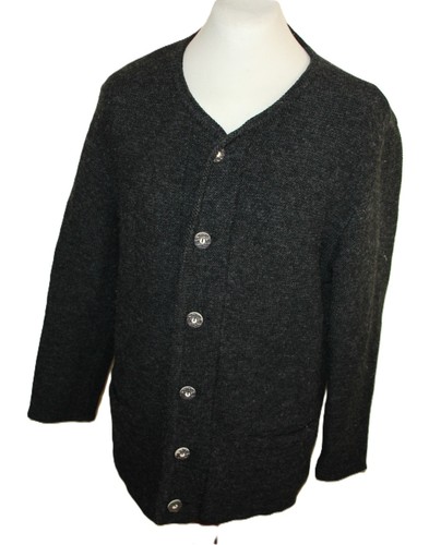 M. Scheiber Trachten men's cardigan size 52 Walk Oktoberfest charcoal (tag 48)