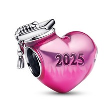 PANDORA Gioiello Charm A Forma Di Cuore Rosa 2025 Con Numero 793788C01