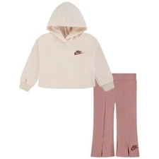Nike Baby Girls Swoosh Home Hoodie & Leggings Two Piece Set (Red Stardust) 18M