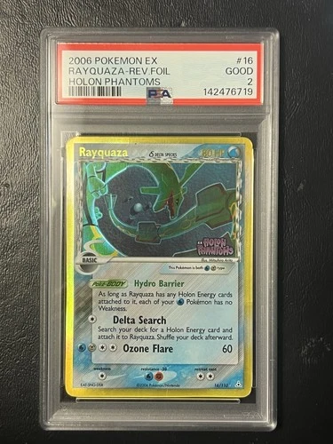 Rayquaza - (Delta Species) 16/110 Holon Phantoms Reverse Holo Psa 2