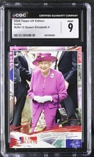 2020 TOPPS UK ICONS QUEEN ELIZABETH II #UKI-12 CGC 9 MINT Pop 1!
