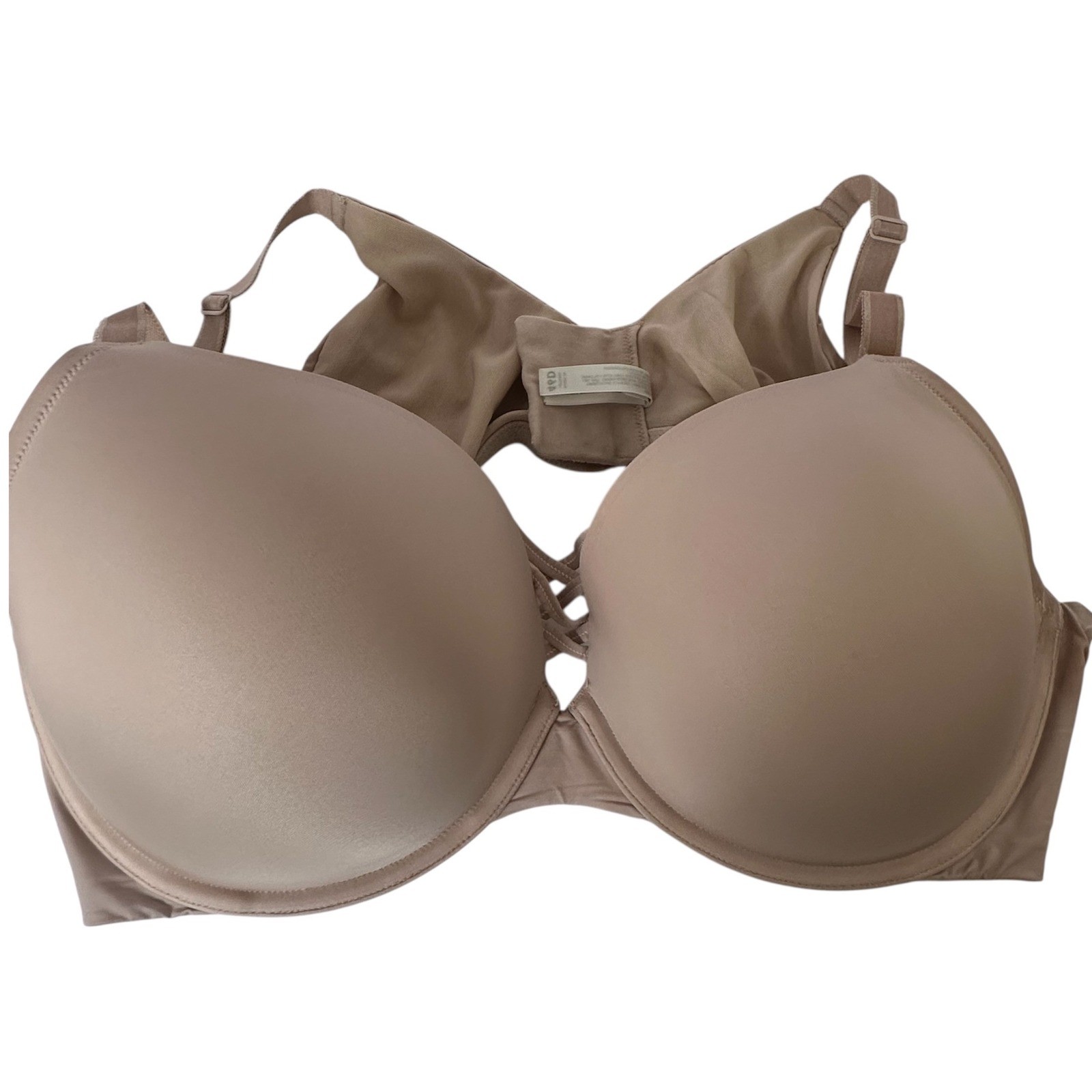 Torrid Curve 360 Back Smoothing Bra Womens 46D Beige Lattice Detail Underwire