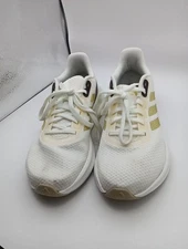 Adidas Cloudfoam RunFalcon 3.0 White Gold Ladies Sneakers Size 9 IEO751