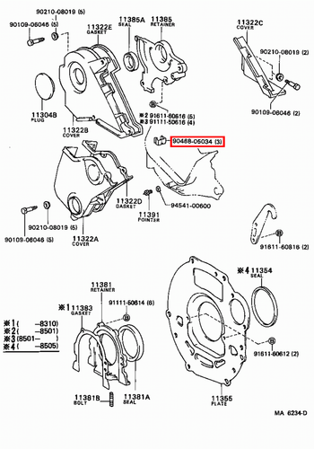 Genuine LandCruiser 80 75 70 78 Series 1HZ 1KZ 1PZ 1HD Timing Belt Cover Clip - Picture 14 of 20