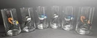 Vintage Anchor Hocking Set of 6 Songbird Glasses, B. Oriole, Chickadee, Cardinal