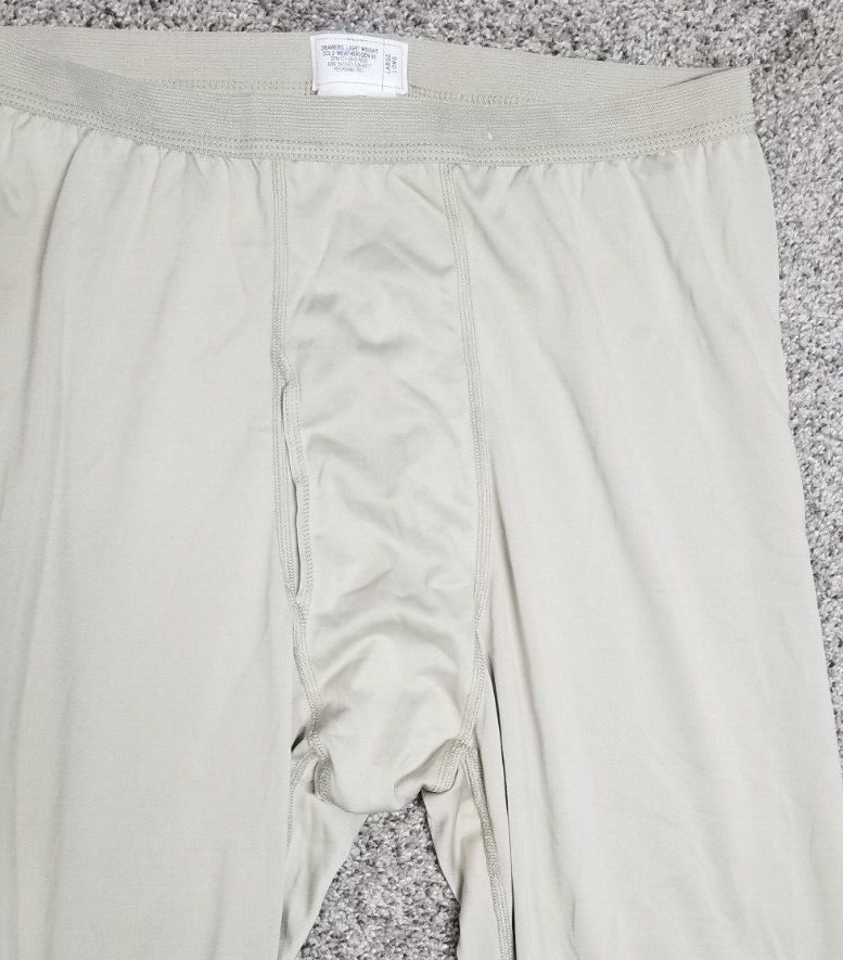 Milliken Mens Long Underwear Large Beige Cold Weather Lightweight