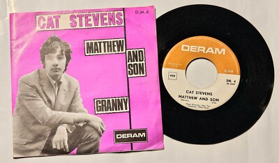 CAT STEVENS ''Matthew And Son'' 1966 Belgium EX/EX Deram 7'' PS 45 POP Folk BEAT