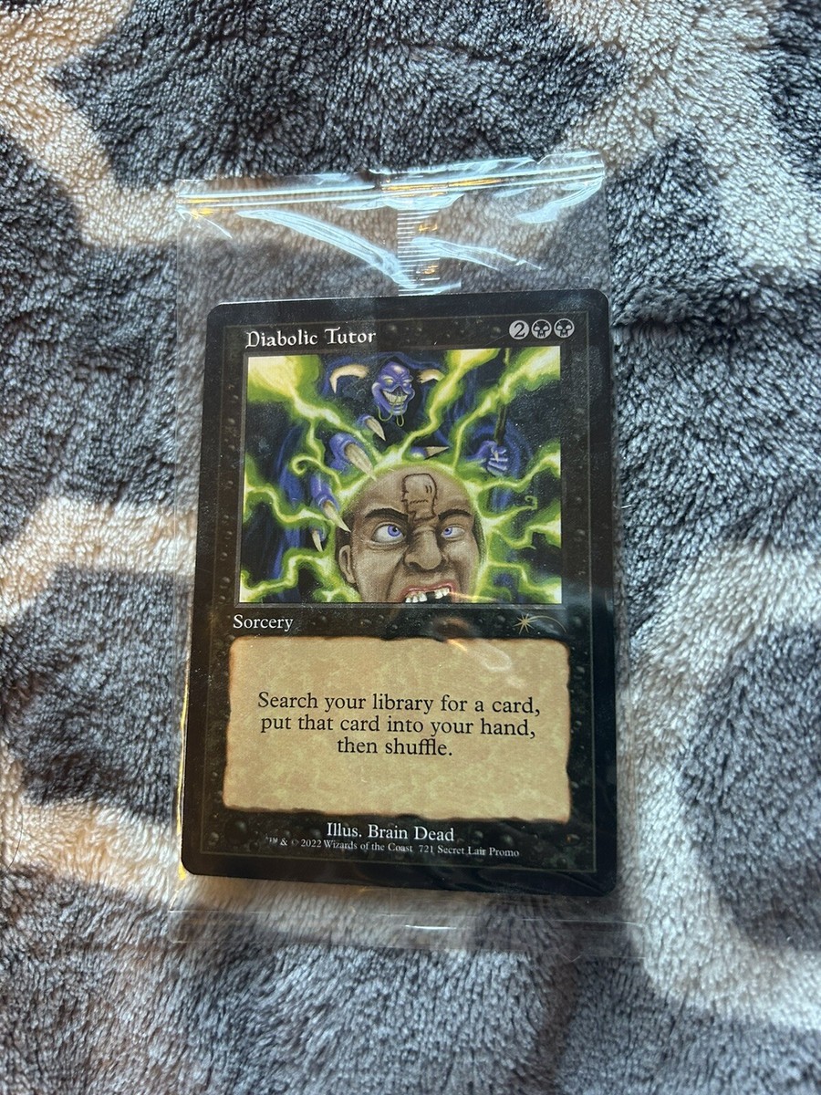 Magic The Gathering Diabolic Tutor Secret Lair Brain Dead Card New