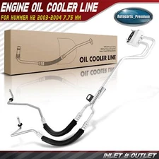 Engine Oil Cooler Hose for Hummer H2 2003-2004 7.75 mm Length Flared End Tube