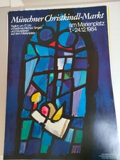 Plakat Münchner Christkindl-Markt am Marienplatz 1984 München TOP!