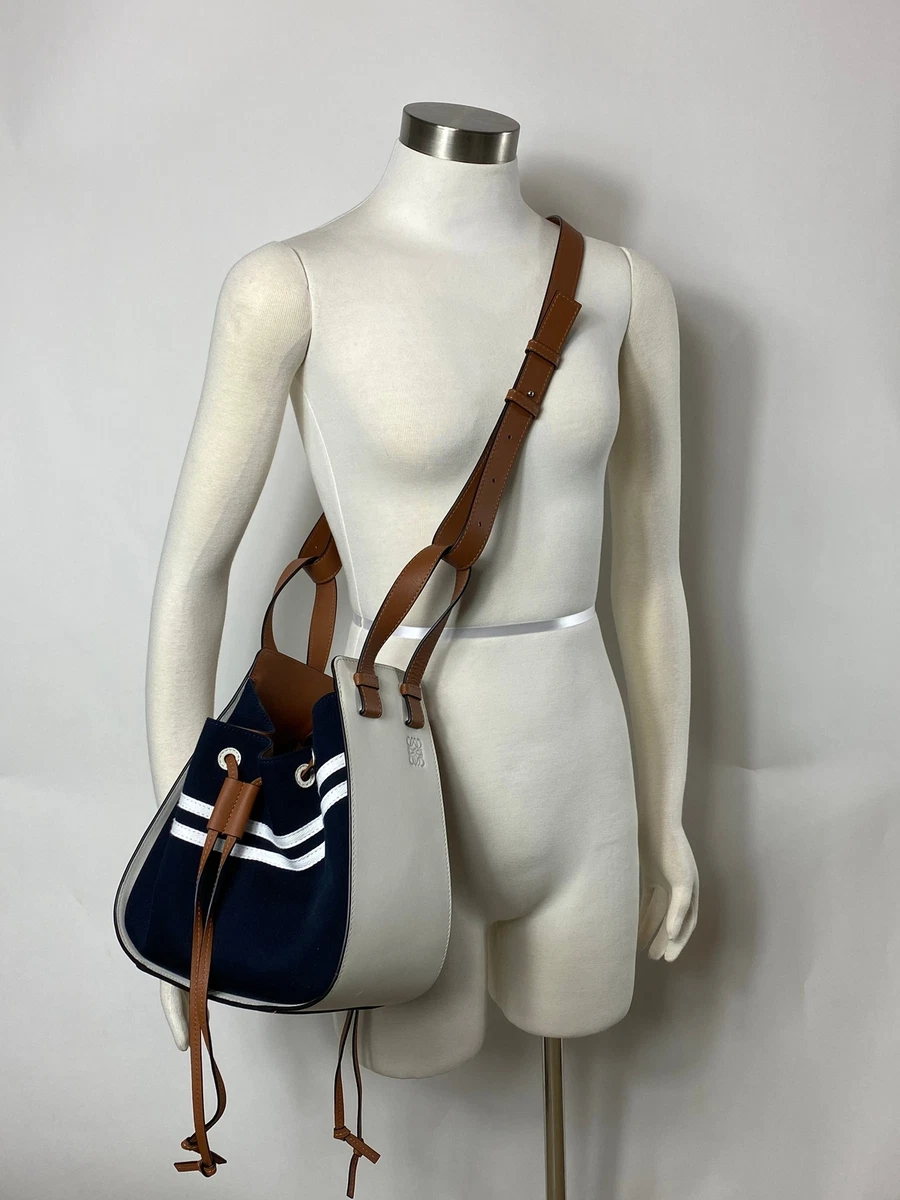 New Loewe Hammock DW Sailor Small Shoulder Bag, BLUE/WHITE MSRP