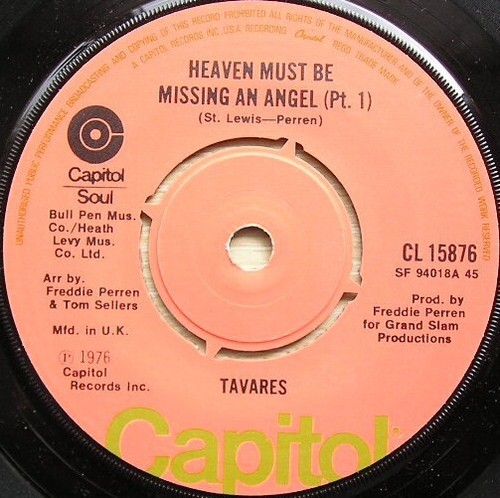 Tavares - Heaven Must Be Missing An Angel (7", Single, Kno)