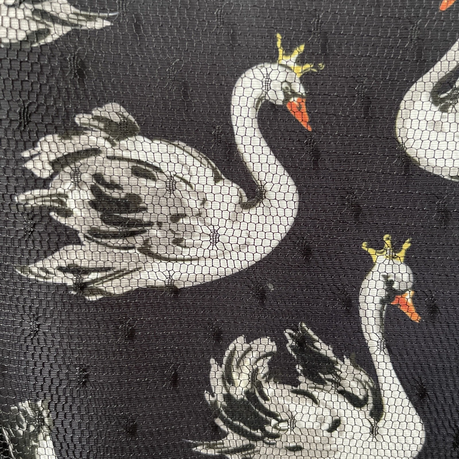 Abito rosso Valentino senza maniche nero bianco cigno con sovrapposizione in tulle taglia 44