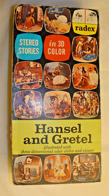 Vintage Hansel and Gretel Radex Stereo Stories in 3D Color Slides and Viewer