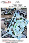 DECALS 1/24 REF 2742 CITROEN C3 ROSSEL RALLYE VOSGES GRAND EST 2024 RALLY