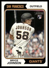 2023 Topps Heritage #353 Bryce Johnson   Rookie San Francisco Giants