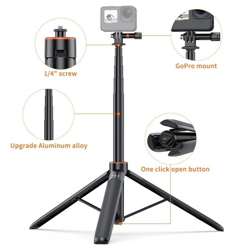 1,4m Selfie Stick Stativ Vlog Live Einbeinstativ für Gopro/DJI OSOM/Insta 360 GO3 X4 - Bild 4 von 8