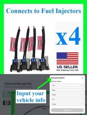 x4 Fuel Injector Connector Pigtail Plug Wiring Harness Wires Repair fits many