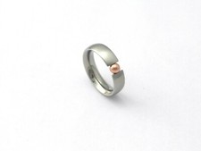 Edelstahl Ring Spannring echt 925 Silber Rosegold Bandring Damen bicolor 4, 6, 9