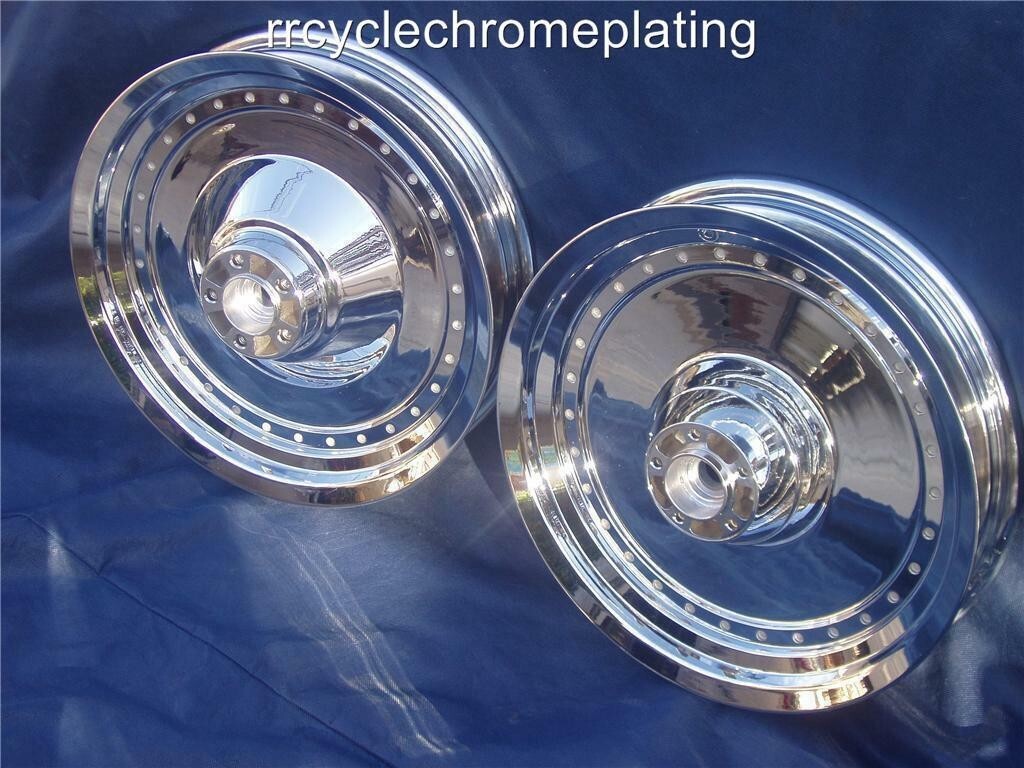 Harley OEM Chrome Solid Fatboy Wheels 00-06 Exchange Program Fat