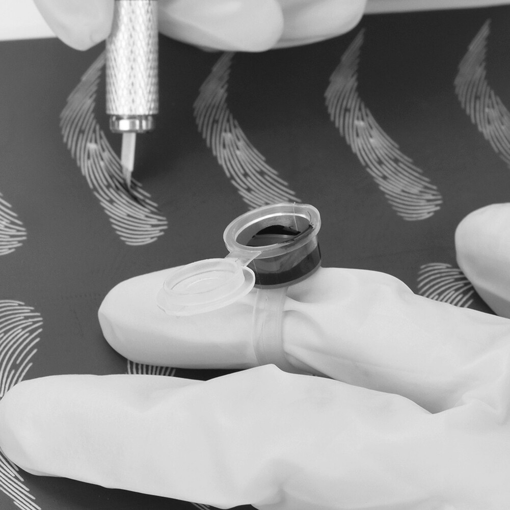 50pcs Tattoo Ink Cups Flip Cover Disposable Dustproof Leakproof Tattoo