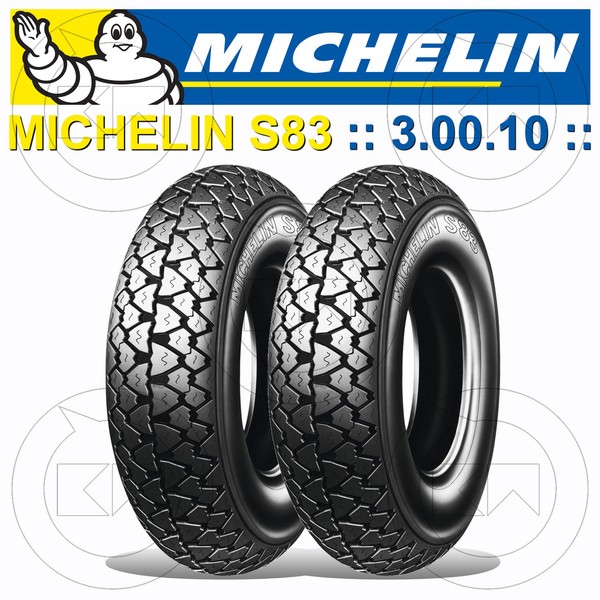 KIT 2 Michelin S 83 Reifen RAD 3.00.10 Piaggio Vespa 50 FL2 Automatik (V5P2T)-image