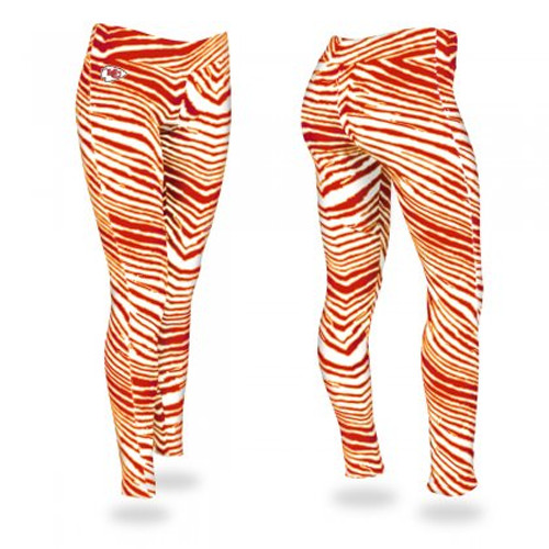 Женские леггинсы Zubaz NFL Kansas City Chiefs с принтом зебры для женщин