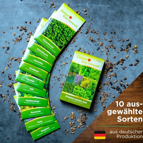 Kräutersamenset 10 Sorten Samen - Saatgut für Küchenkräuter - Geschenkset - Bild 3 von 6