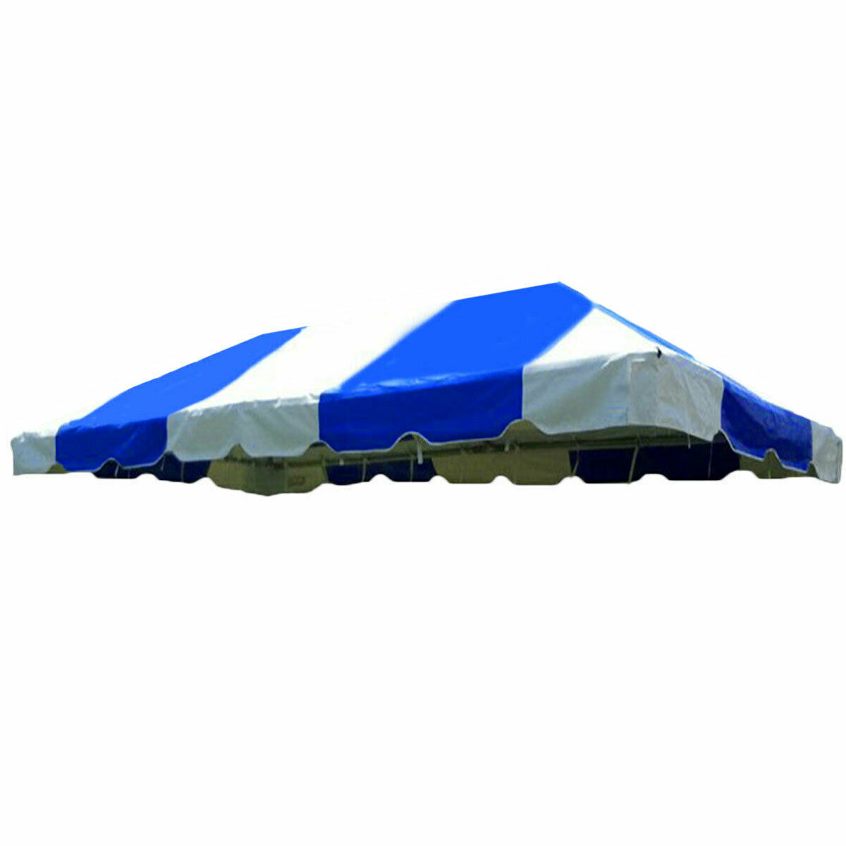 10x20' West Coast Frame Tent Top Blue White Canopy ONLY 14 Oz Waterproof Vinyl