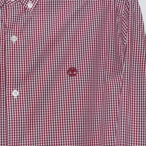 Mens Timberland Red White Checked Long Sleeve Button Shirt Size XXL - BNWT - Picture 5 of 8