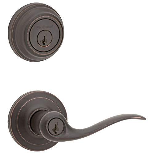 Kwikset 991 Tustin Entry Lever and Single Cylinder Deadbolt Combo Pack 
