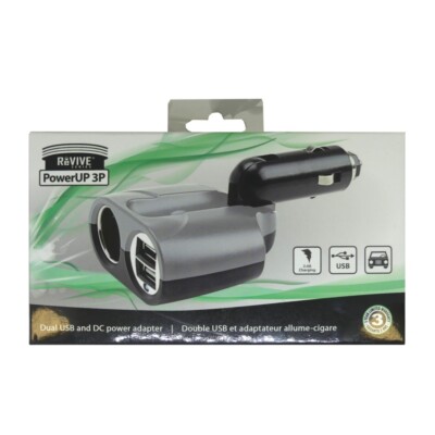 ReVive PowerUP 3P Auto Handyladegerät Car Charger Dual 2 USB Ports
