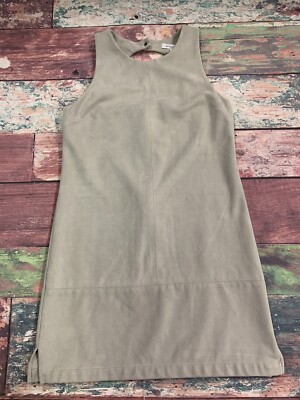 WAVERLY GREY LIBERANT BEAUTIFUL GREY FAUX SUEDE DRESS WOMENS SIZE 6 | eBay