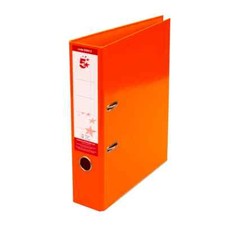 Image of 5 Star Office Lever Arch File A4 Orange Pack of 10