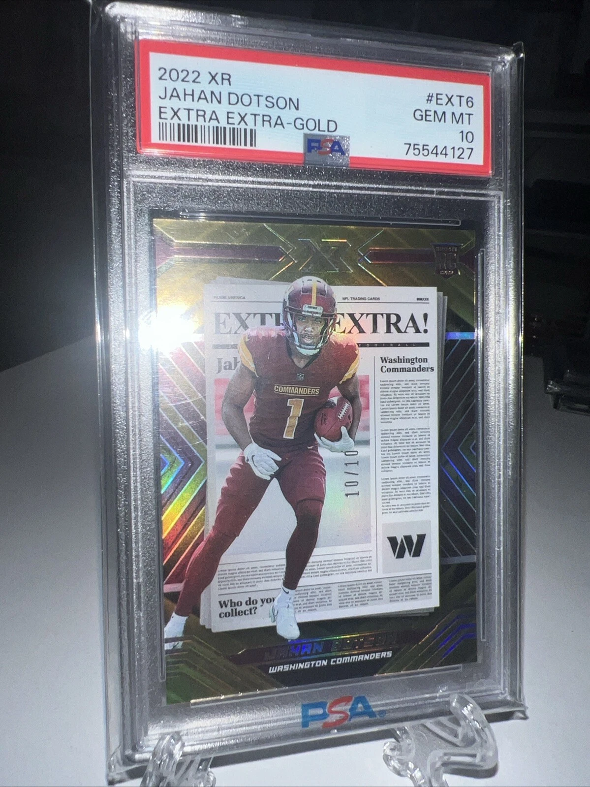 Jahan Dotson Panini XR Extra Extra #EXT6 Gold