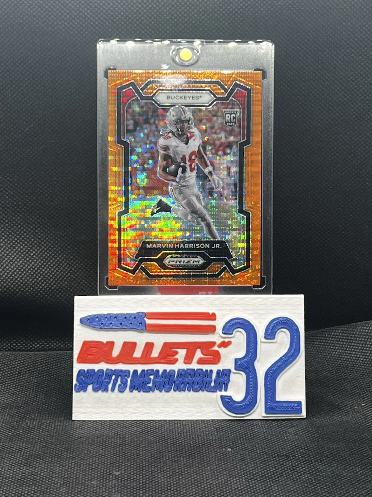 2024 Panini Prizm Draft Picks Orange Pulsar Prizm #104 Marvin Harrison Jr. /49