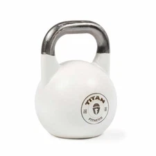 Titan Fitness 32 KG Competition Kettlebell, Color-Coded White, 35mm Handle