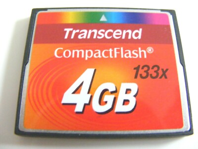 4GB Compact Flash Card 133x ( 4 GB CF Karte ) TRANSCEND gebraucht