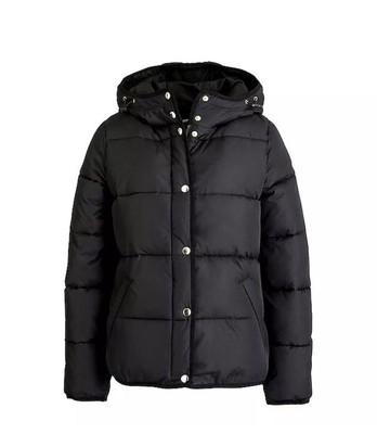 j crew short hooded puffer jacket