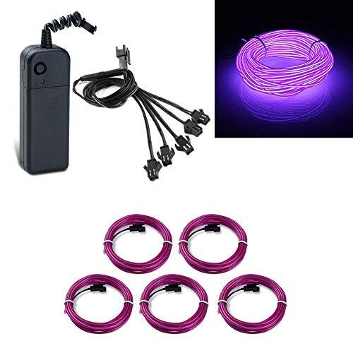 Kmruazre El Wire Tube Rope Flessibile Portatile Alimentato a Batteria Con (Y6F)