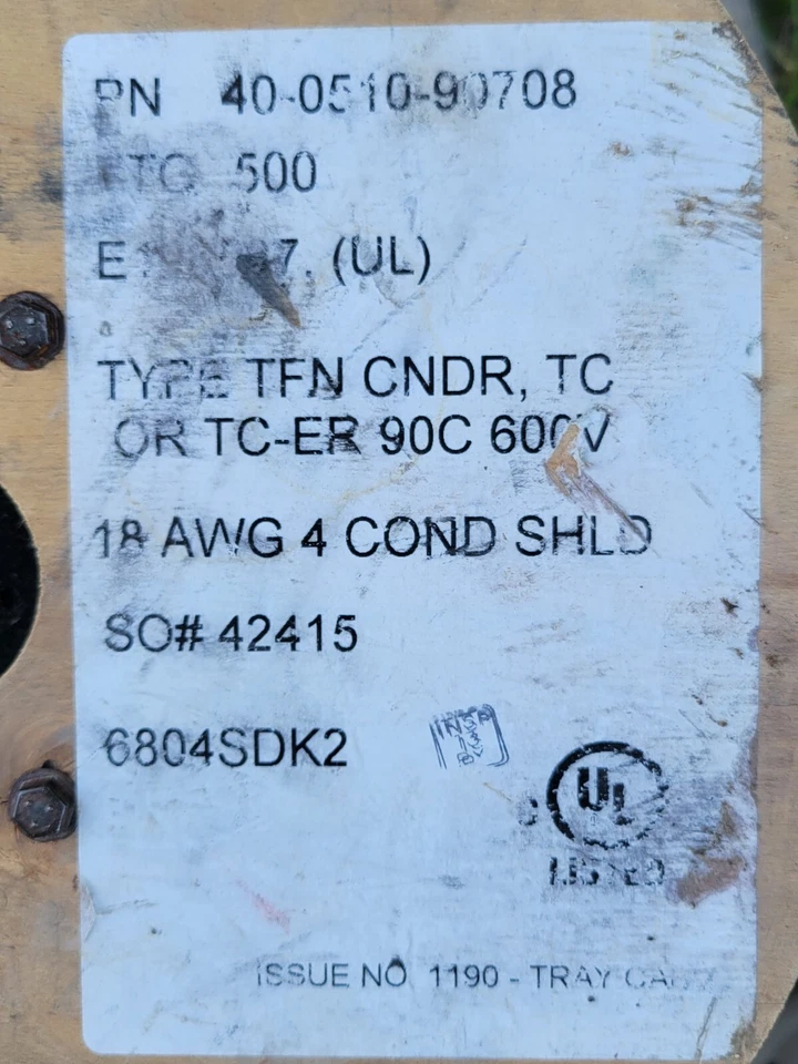 Cable de comunicación Advanced Digital 6804SDK2 18/4C Tesla Powerwall 20 pies Foto 3 de 3