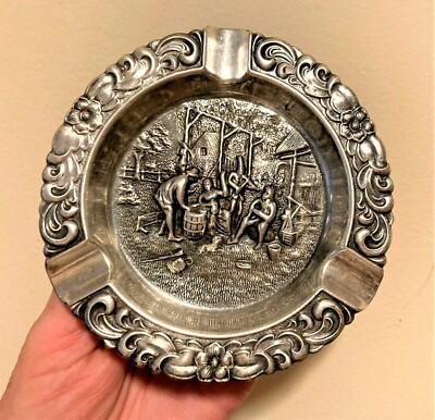 Antique Repousse Denmark Hans Jensen Fish Mark Silver Ash Tray | eBay
