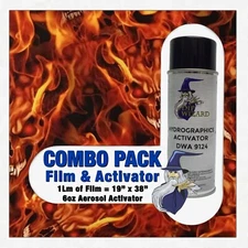 hydrographic film / activator Inferno Flaming Skulls hydro dip dipping wizard