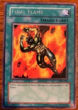 2002 Yu Gi Oh Legends of Blue Eyes White Dragon Final Flame LOB-100 Used